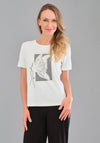 Tricotto Butterfly Rhinestone Detail T-Shirt, White