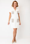 Tricotto Sequin Pocket Mini Dress, Off White