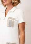 Tricotto Sequin Pocket Mini Dress, Off White