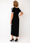 Tricotto V Neck Maxi Dress, Black & White