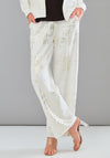 Tricotto Foil Print Wide Leg Jogger, White