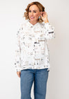 Tricotto Monogram Print Shirt, White Multi