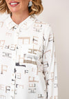 Tricotto Monogram Print Shirt, White Multi