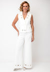 Tricotto Eyelet Detail Gilet, White