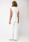 Tricotto Eyelet Detail Gilet, White