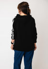 Tricotto Colour Block Zip Up Jacket, Black Multi