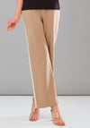 Tricotto Embellished Striped Wide Leg Jogger, Tan