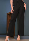Tricotto Striped Side Wide Leg Jogger, Black