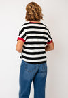 Tricotto Anchor Print with Rhinestone Detail T-Shirt, Black Multi