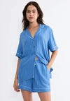 Triumph Amourette Jacquard Short Sleeve Shirt, Blue
