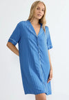 Triumph Amourette Jacquard Short Sleeve Nightshirt, Blue