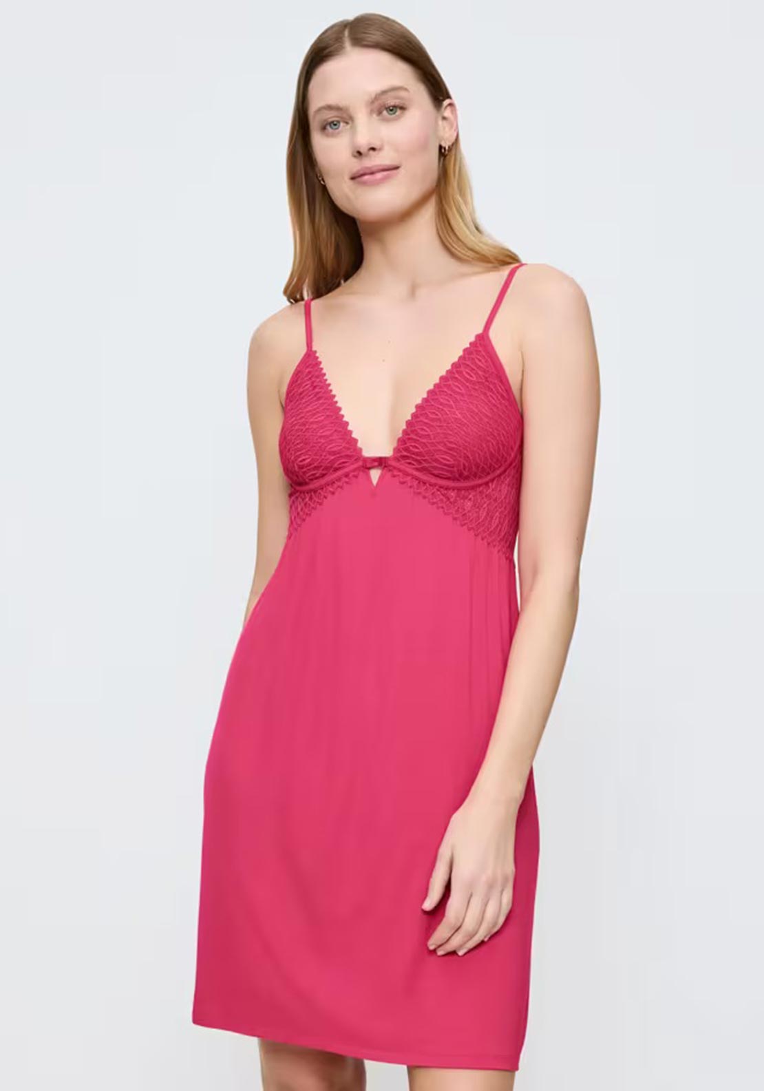 Triumph Aura Spotlight Strappy Nightdress, Pink