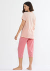 Triumph Palm Tree Capri Pyjama Set, Pink