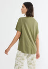 Triumph Palm Tree Short Sleeve Pyjama Top, Green