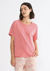 Triumph Palm Tree Short Sleeve Pyjama Top, Pink
