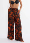 Triumph Summer Satin Print Trouser, Orange Multi