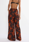 Triumph Summer Satin Print Trouser, Orange Multi