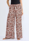 Triumph Summer Satin Print Trouser, White Multi