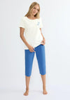 Triumph Tropical Capri Pyjama Set, Blue