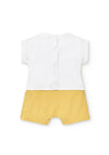 Tuc Tuc Baby Boy Animal Life Short Sleeve Romper, Yellow