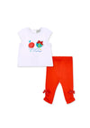 Tuc Tuc Baby Girl Frutti Tee and Legging Set, Orange Multi