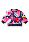 Tuc Tuc Go Team Go Print Long Sleeve Sweater, Multi