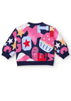 Tuc Tuc Go Team Go Print Long Sleeve Sweater, Multi