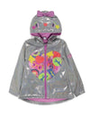 Tuc Tuc Girls Glitter Water Resistant Coat, Silver