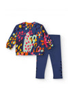 Tuc Tuc Natureland Floral Sweater and Legging Set, Navy