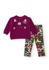 Tuc Tuc Magic Kingdom Unicorn Sweater and Legging Set, Wine