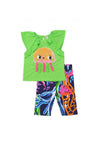 Tuc Tuc Girl Jellyfish Top and Legging Set, Green