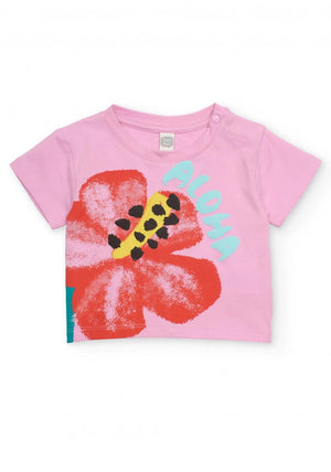 Tuc Tuc Girl Floral Aloha Short Sleeve Tee, Pink