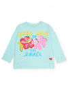 Tuc Tuc Girl Floral Print Long Sleeve Top, Blue