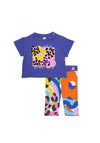 Tuc Tuc Girl Abstract Tee and Legging Set, Purple