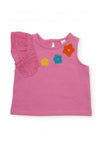Tuc Tuc Girl Ruffle Sleeve Floral Top, Pink