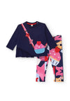 Tuc Tuc Mini Girl Cupcake Top and Legging Set, Navy