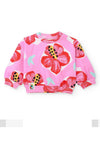 Tuc Tuc Girl Floral Long Sleeve Sweater, Pink