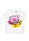 Tuc Tuc Girl Elephant Short Sleeve Tee, White