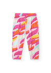 Tuc Tuc Girl Tropical Print Trouser, Pink Multi