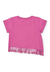 Tuc Tuc Tropical Fruit Fringe Short Sleeve Tee, Purple