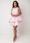 Yas Elana Layered Mini Dress, Pink