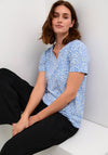 Kaffe Bella Jersey Printed Top, Ultramatine