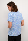 Kaffe Bella Jersey Printed Top, Ultramatine