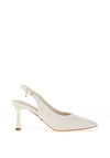 Una Healy Escapade Sling Back Court Heels, White
