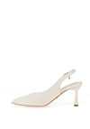 Una Healy Escapade Sling Back Court Heels, White