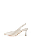 Una Healy Escapade Pearl Sling Back Court Heels, Off White