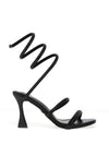 Una Healy Maneater Ankle Wrap Heeled Sandals, Black