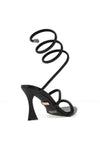 Una Healy Maneater Ankle Wrap Heeled Sandals, Black