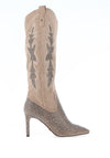 Una Healy All I Want Knee High Heeled Cowboy Boots, Neutral