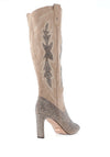 Una Healy All I Want Knee High Heeled Cowboy Boots, Neutral